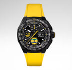 TAG Heuer Formula 1 Senna – Chronograph – Preto – Pulseira Borracha Amarela – 43mm | Premium AAA+