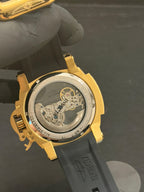 Relógio Invicta Linha Premium Gold Automático – Caixa Dourada | Design Exclusivo