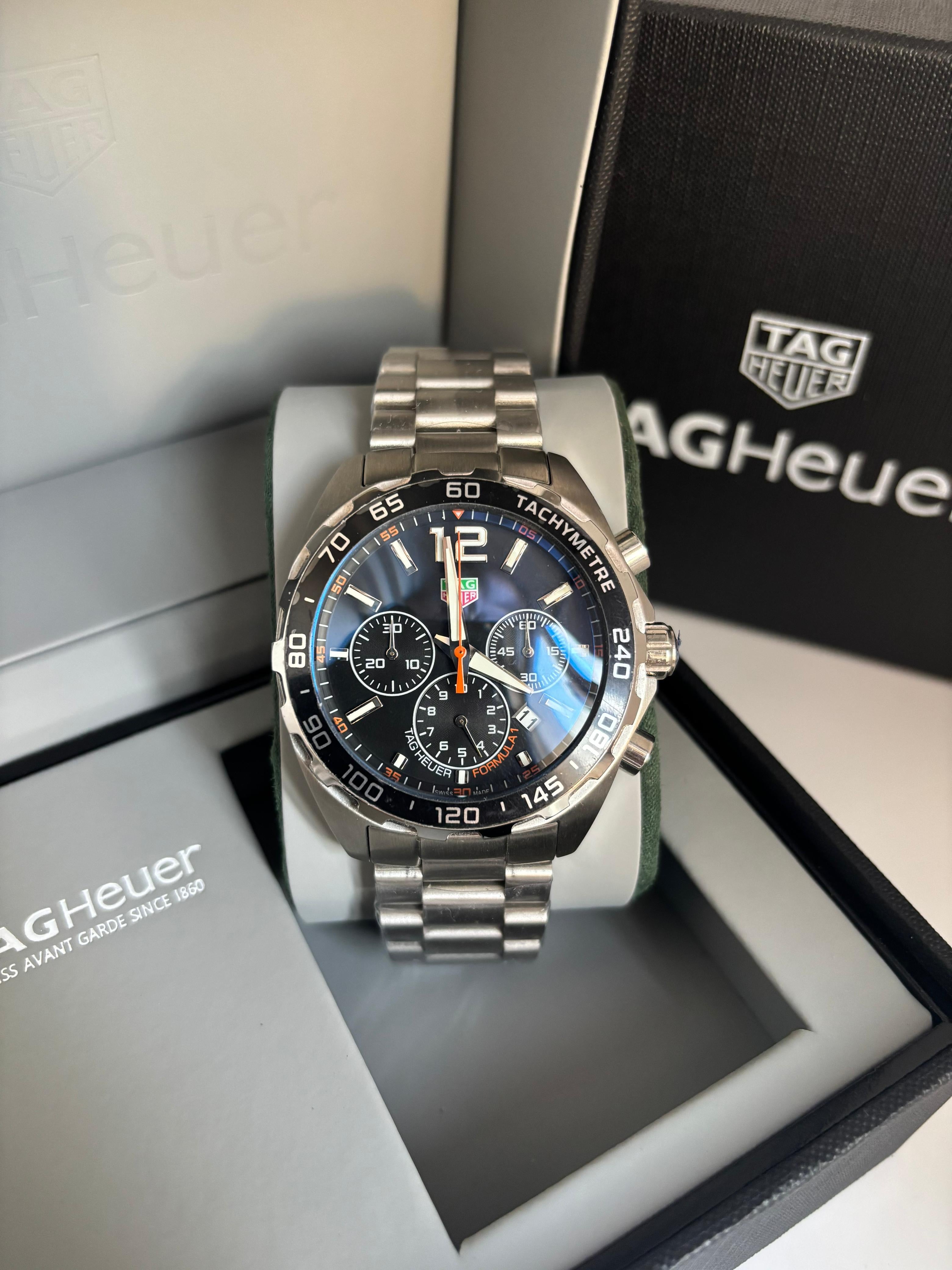 Relógio TAG Heuer Fórmula 1 – 43mm - Safira - Aço904l. - Linha Premium AAA+