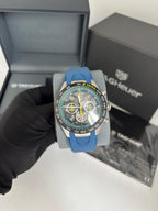 Tag Heuer Carrera Azul Borracha 43mm - Quartzo - Vidro Safira