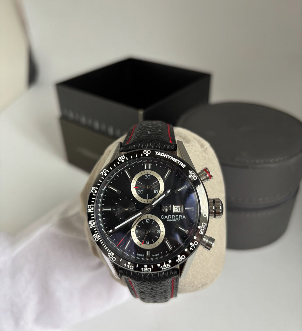 Relógio Tag Heuer Carrera Senna Premium AAA+ 43mm – Cronógrafo Automático Top de Linha