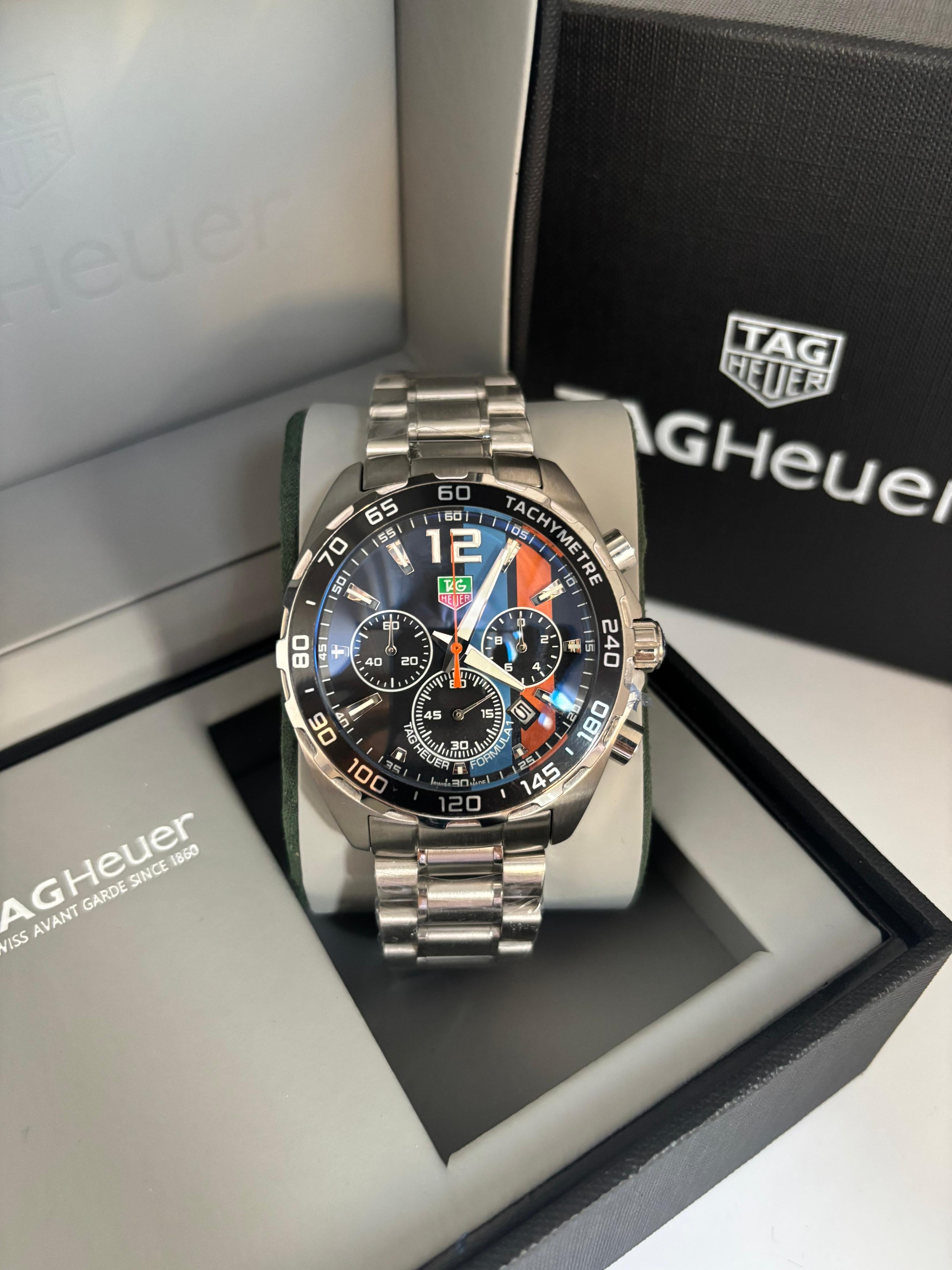 Relógio TAG Heuer Fórmula 1 – 43mm - Safira - Aço904l. - Linha Premium AAA+