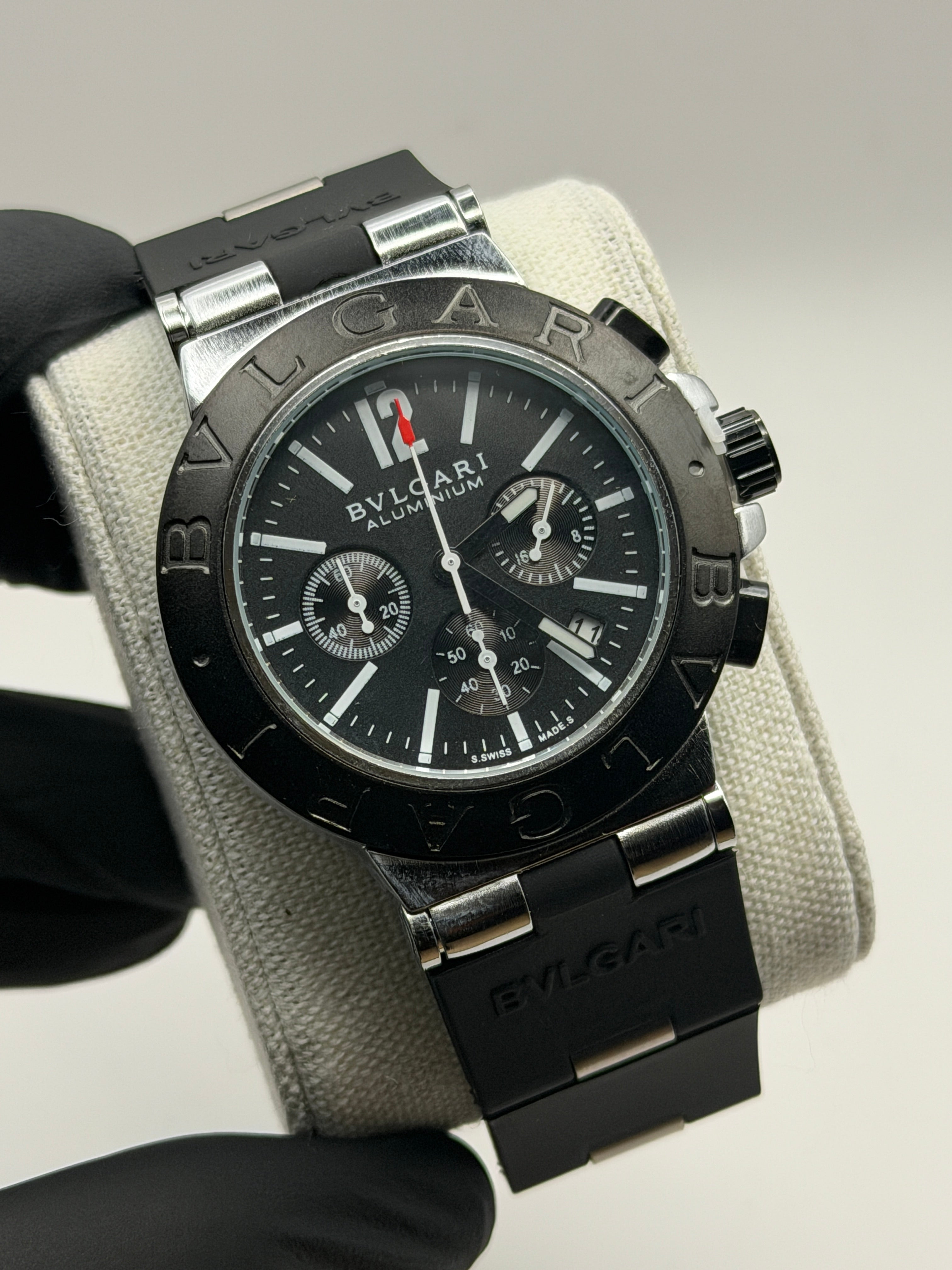 Relógio Bvlgari Aluminium Cronógrafo Masculino - Linha AA+