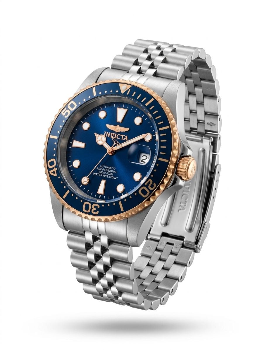 Relógio Invicta Automático Pro Diver Azul Bicolor Aço Inox Original - 42mm