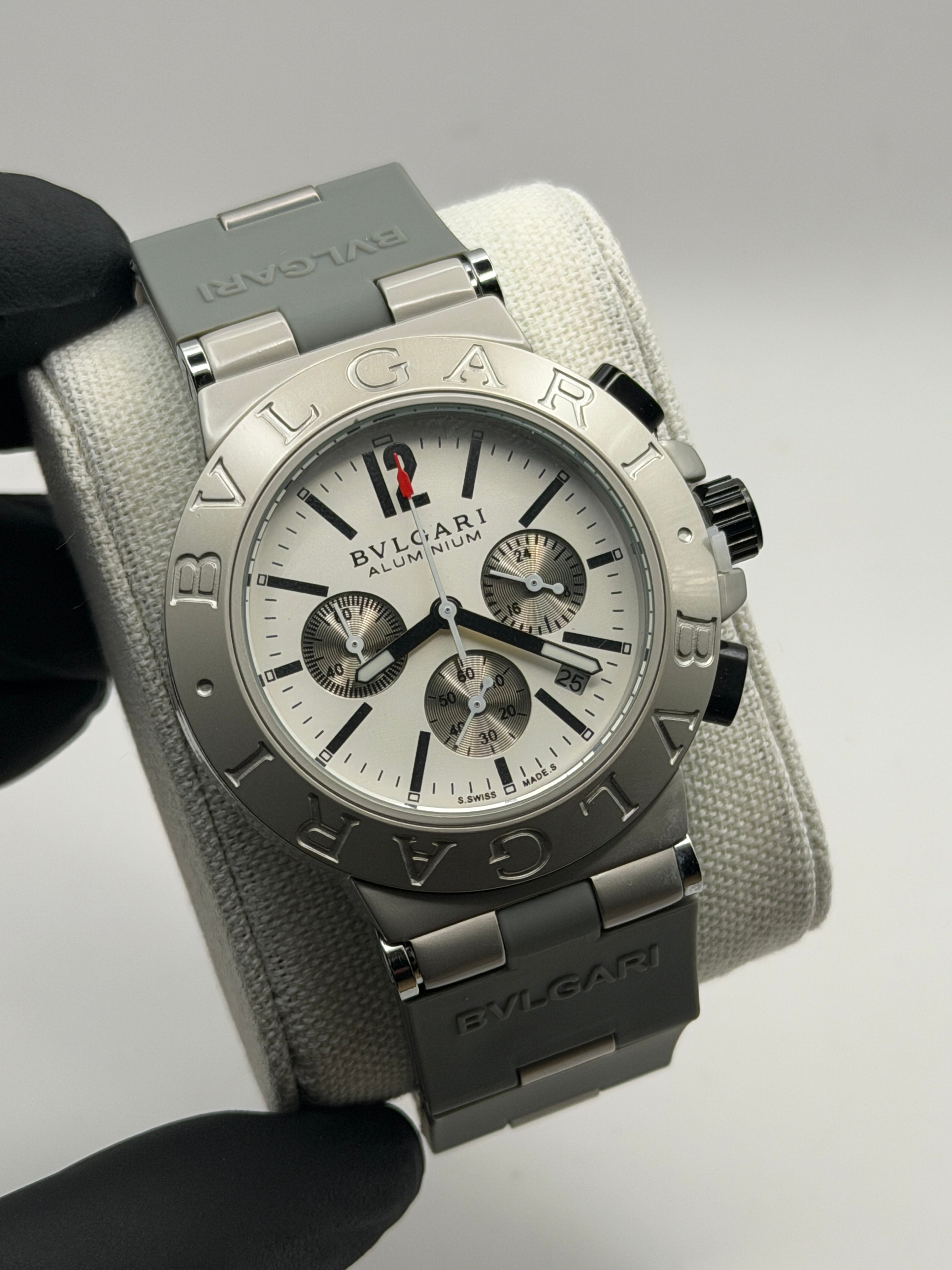 Relógio Bvlgari Aluminium Cronógrafo Masculino - Linha AA+
