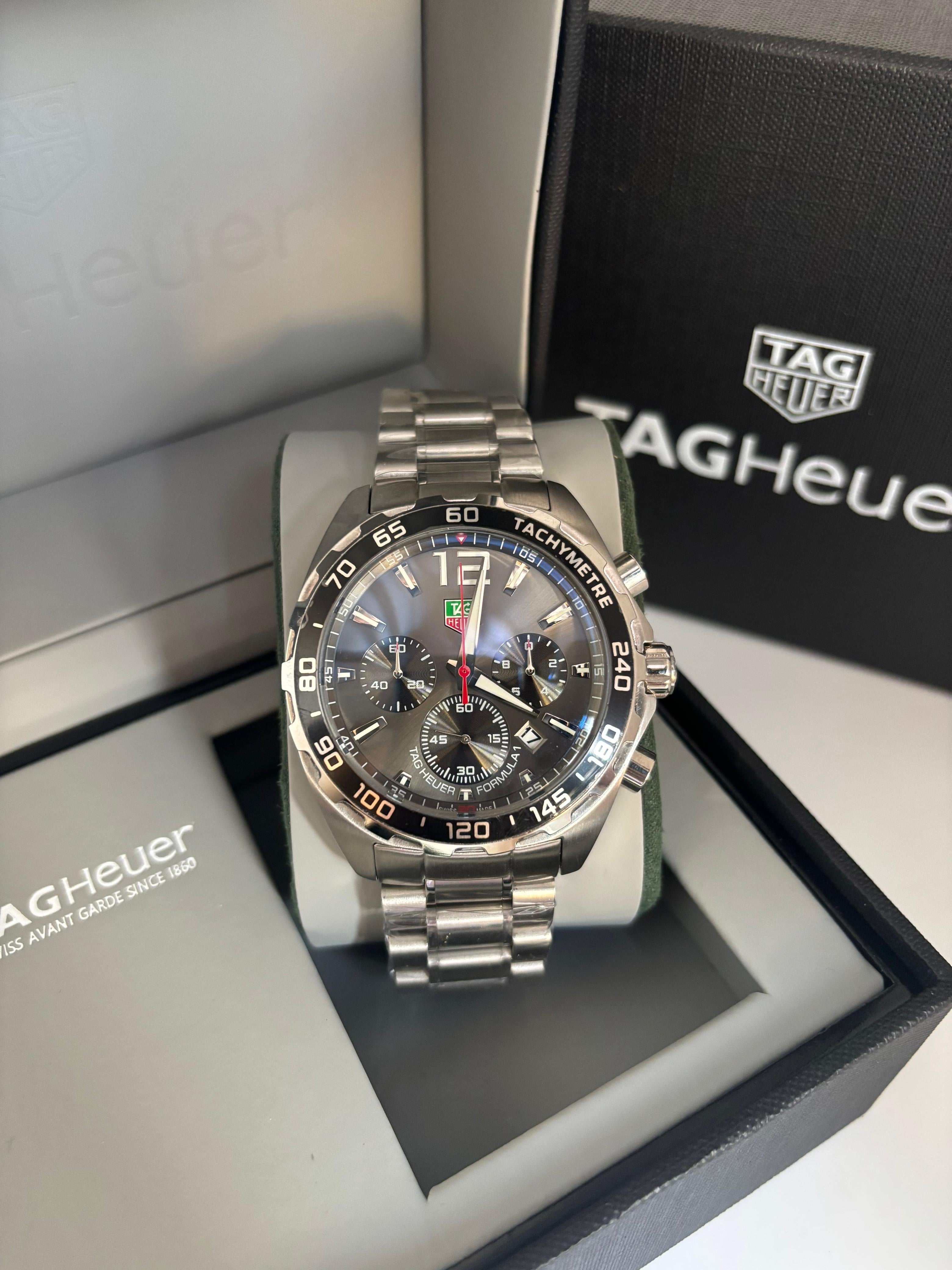Relógio TAG Heuer Fórmula 1 – 43mm - Safira - Aço904l. - Linha Premium AAA+