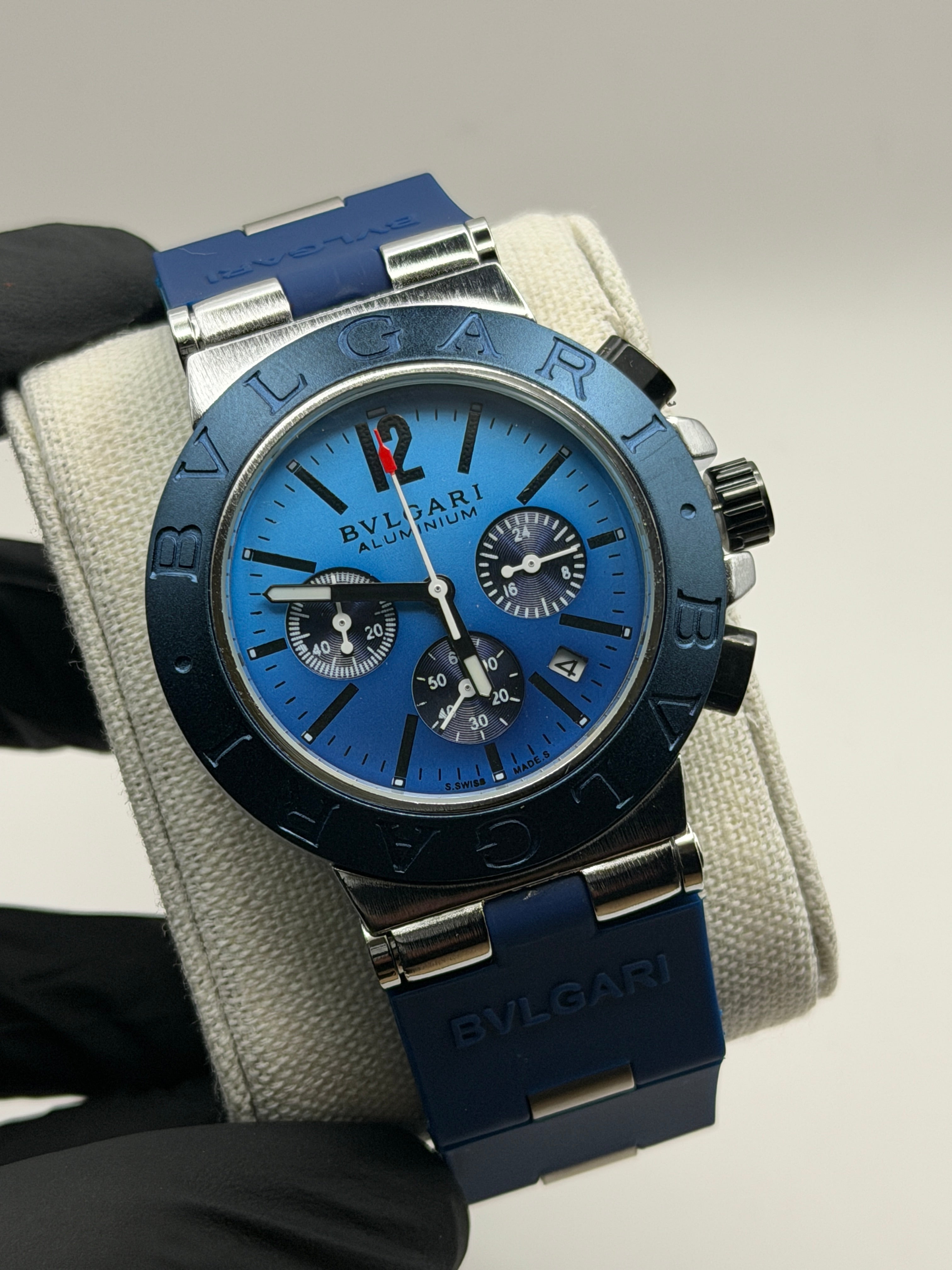 Relógio Bvlgari Aluminium Cronógrafo Masculino - Linha AA+