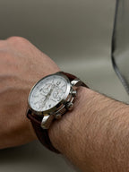 Tissot Masculino PRC200 - Couro Marrom 41mm - Quartzo - Top Premium AAA+