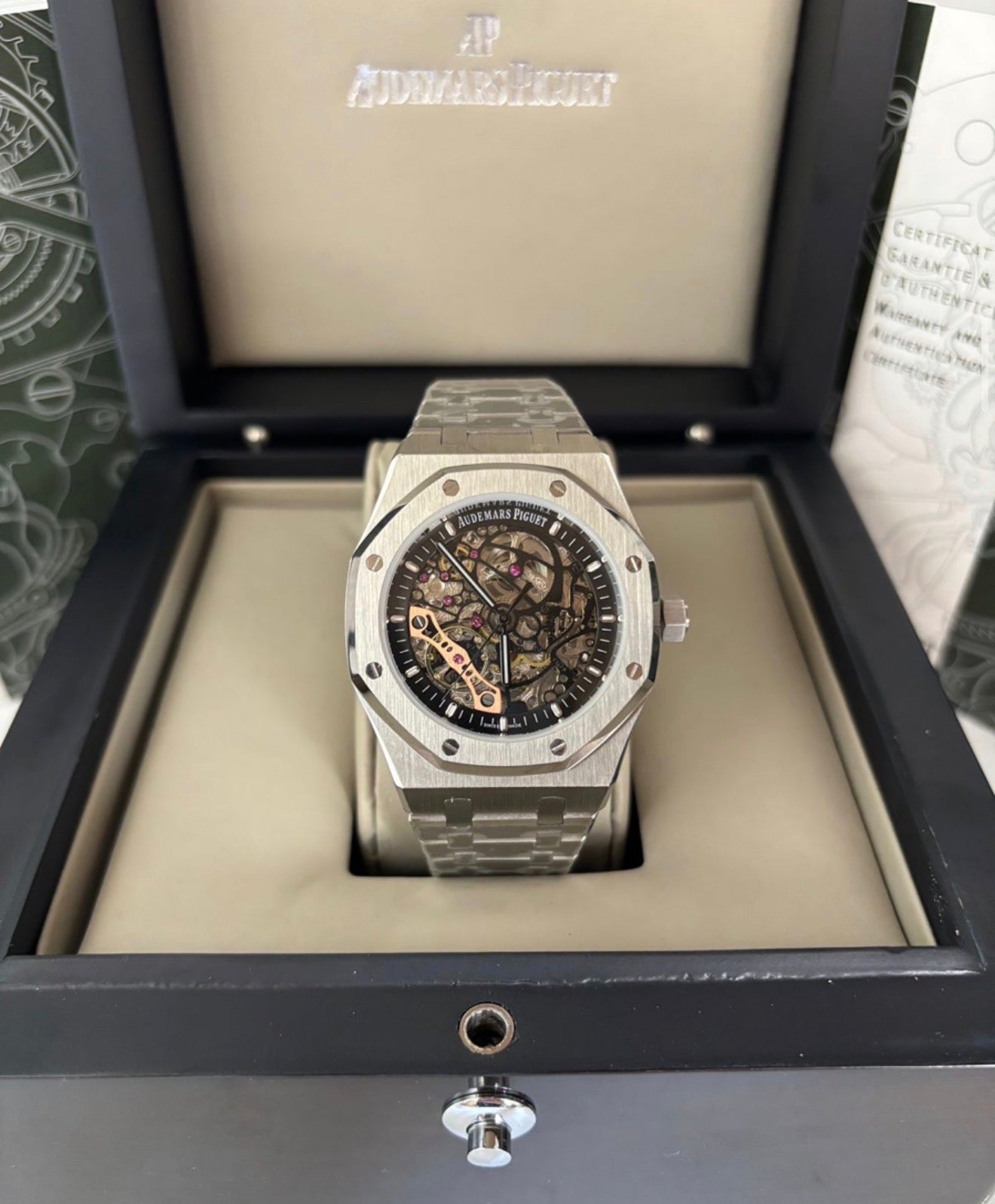 Relógio Audemars Piguet Royal Oak Skeleton Premium AAA+ Automático – Linha Top