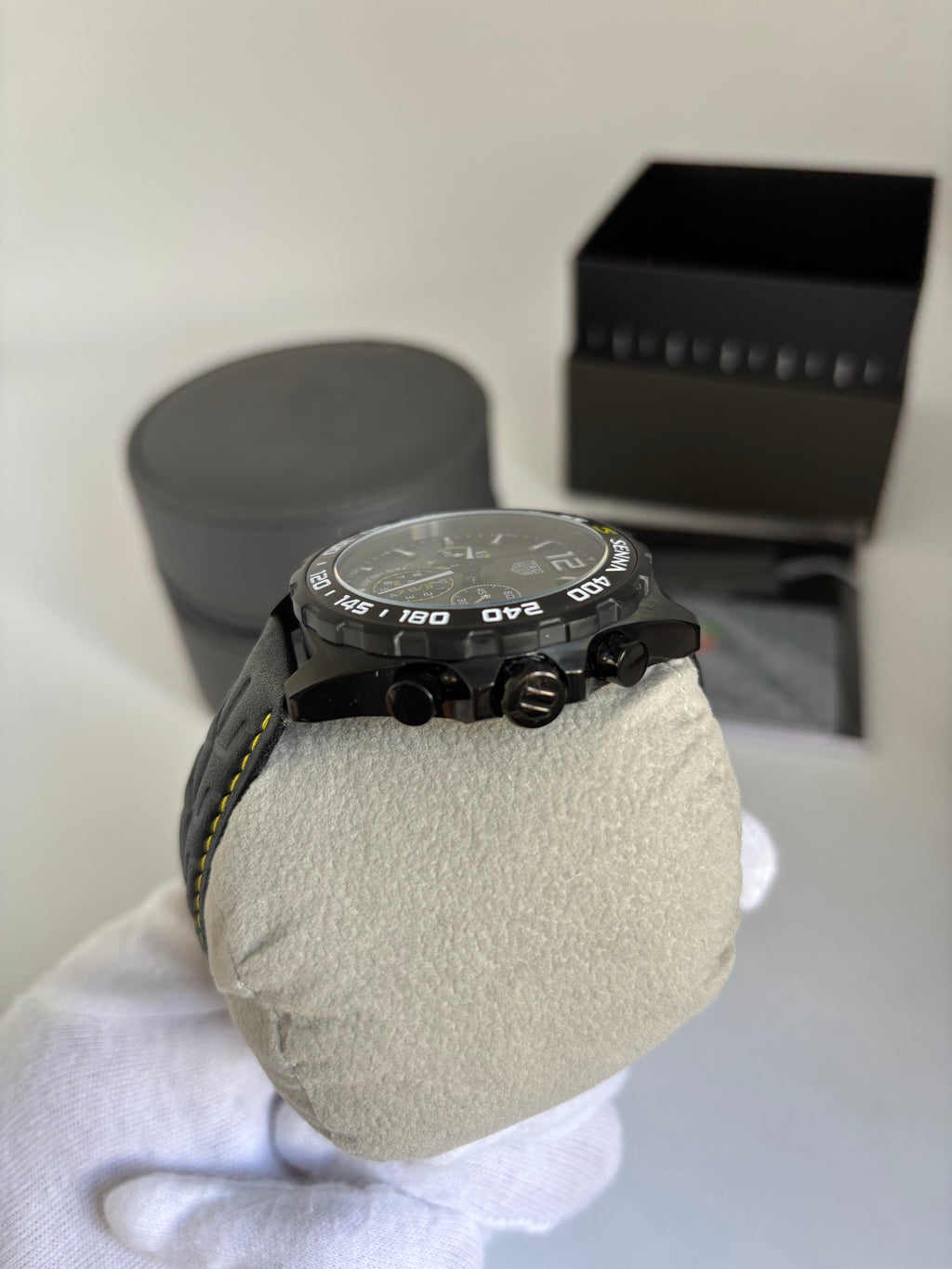 Tag Heuer Senna Premium AAA+ – Couro | Vidro Safira | 44mm