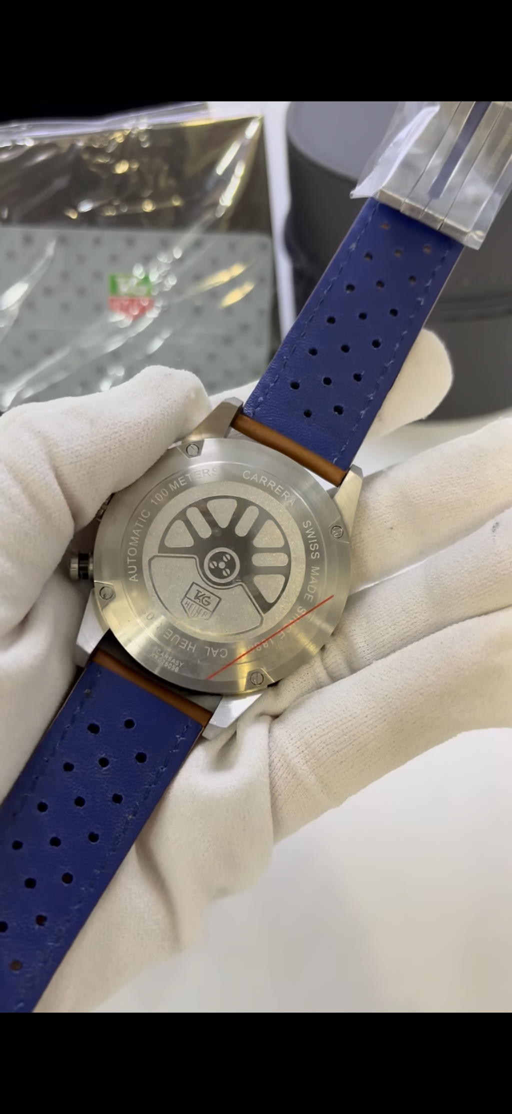 Relogio Tag Heuer Carrera - Couro 43mm - Safira - Quartzo