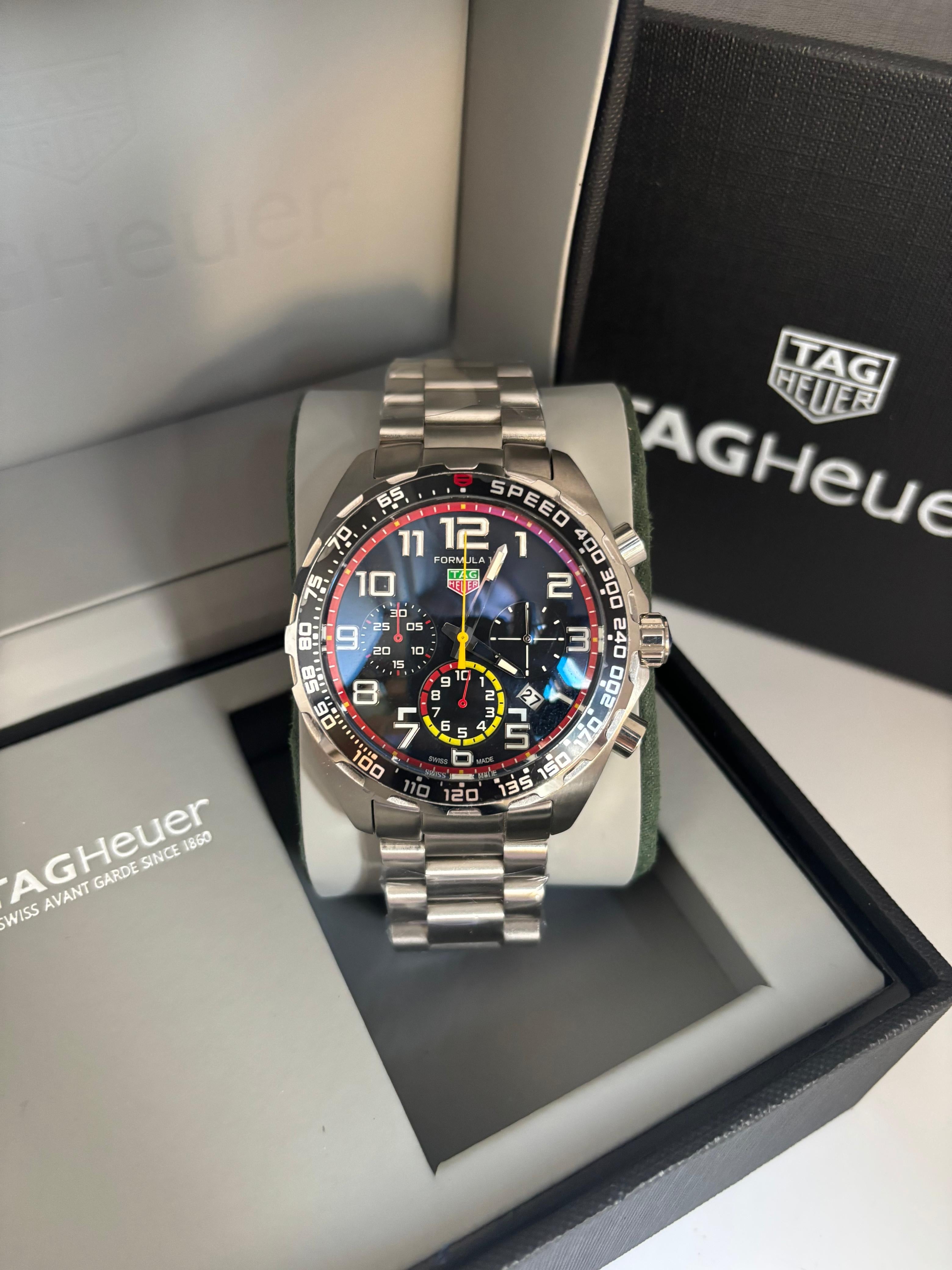 Relógio TAG Heuer Fórmula 1 – 43mm - Safira - Aço904l. - Linha Premium AAA+