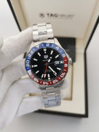 TAG Heuer Aquaracer Calibre 7 GMT Pepsi | 43mm | Vidro Cristal Safira | Aço Inoxidável | Premium AAA+