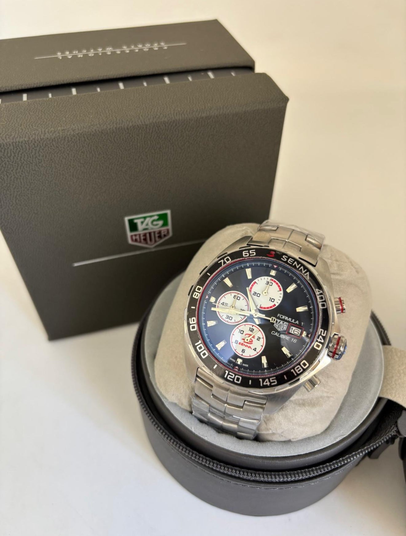 TAG Heuer Formula 1 Senna – Cronógrafo – Quartzo – Aço Inox – Vidro Safira – 43mm | Premium AAA+