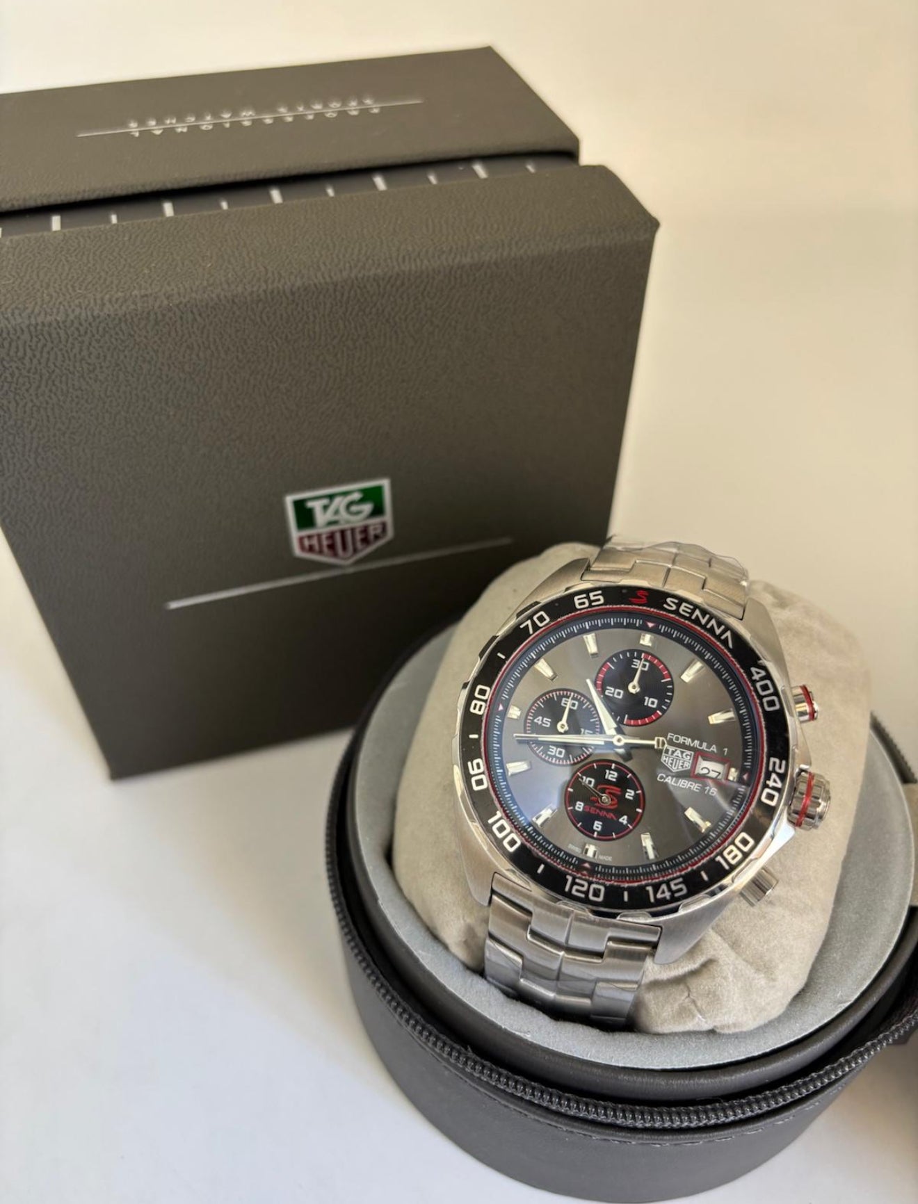 TAG Heuer Formula 1 Senna – Cronógrafo – Quartzo – Aço Inox – Vidro Safira – 43mm | Premium AAA+