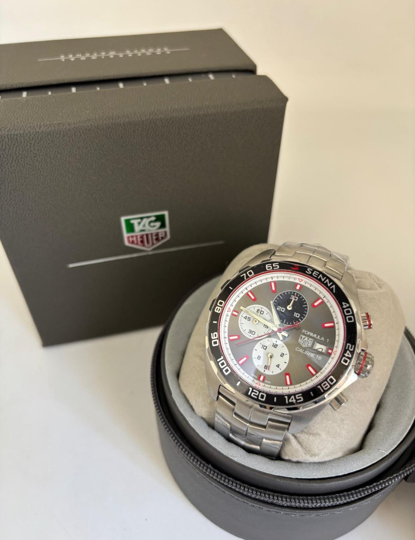 TAG Heuer Formula 1 Senna – Cronógrafo – Quartzo – Aço Inox – Vidro Safira – 43mm | Premium AAA+