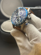 TAG Heuer Carrera Azul Cronógrafo – Automático – Vidro Safira – Couro – 43mm | Premium AAA+