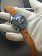 TAG Heuer Carrera Azul Cronógrafo – Automático – Vidro Safira – Couro – 43mm | Premium AAA+