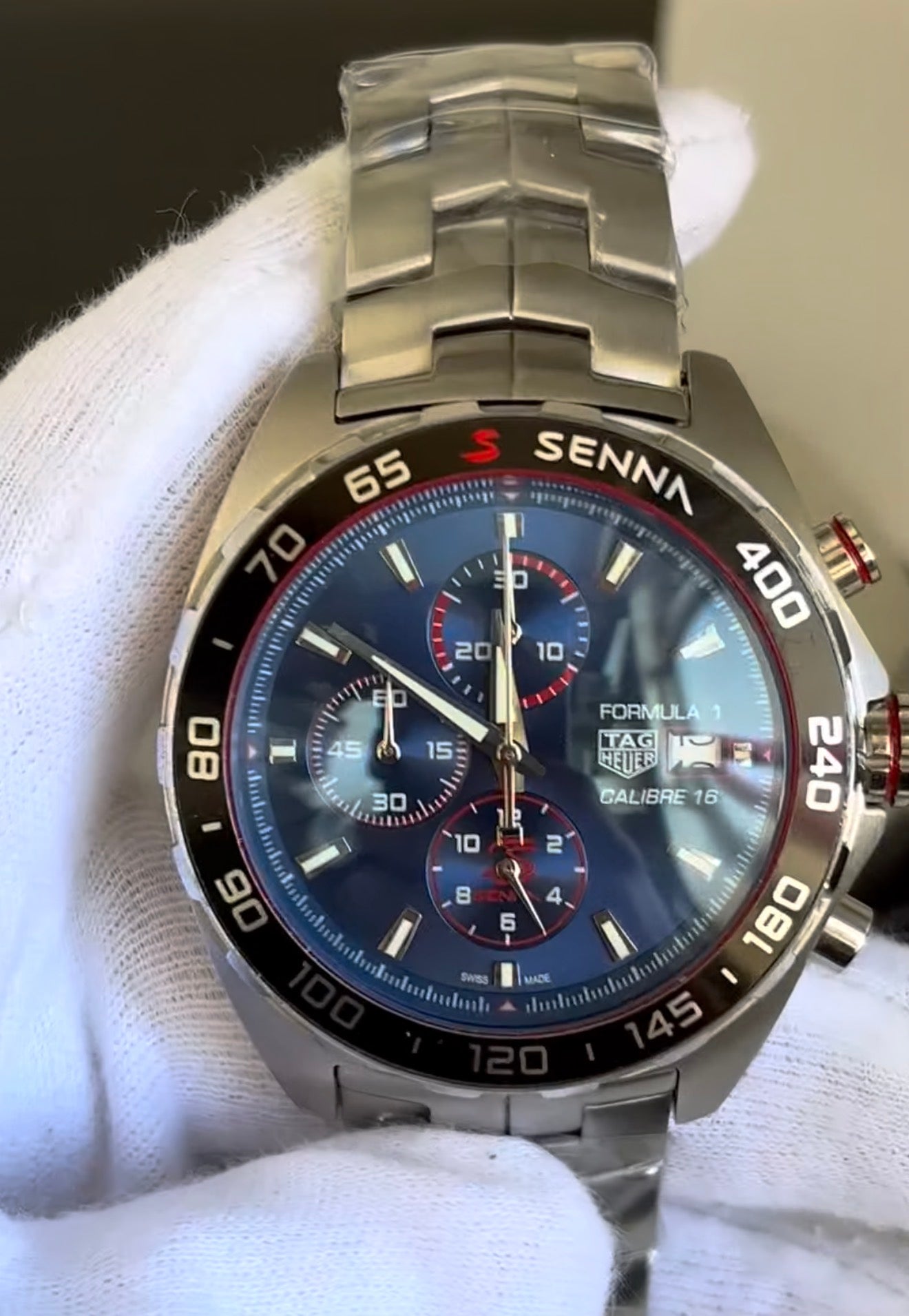 TAG Heuer Formula 1 Senna – Cronógrafo – Quartzo – Aço Inox – Vidro Safira – 43mm | Premium AAA+