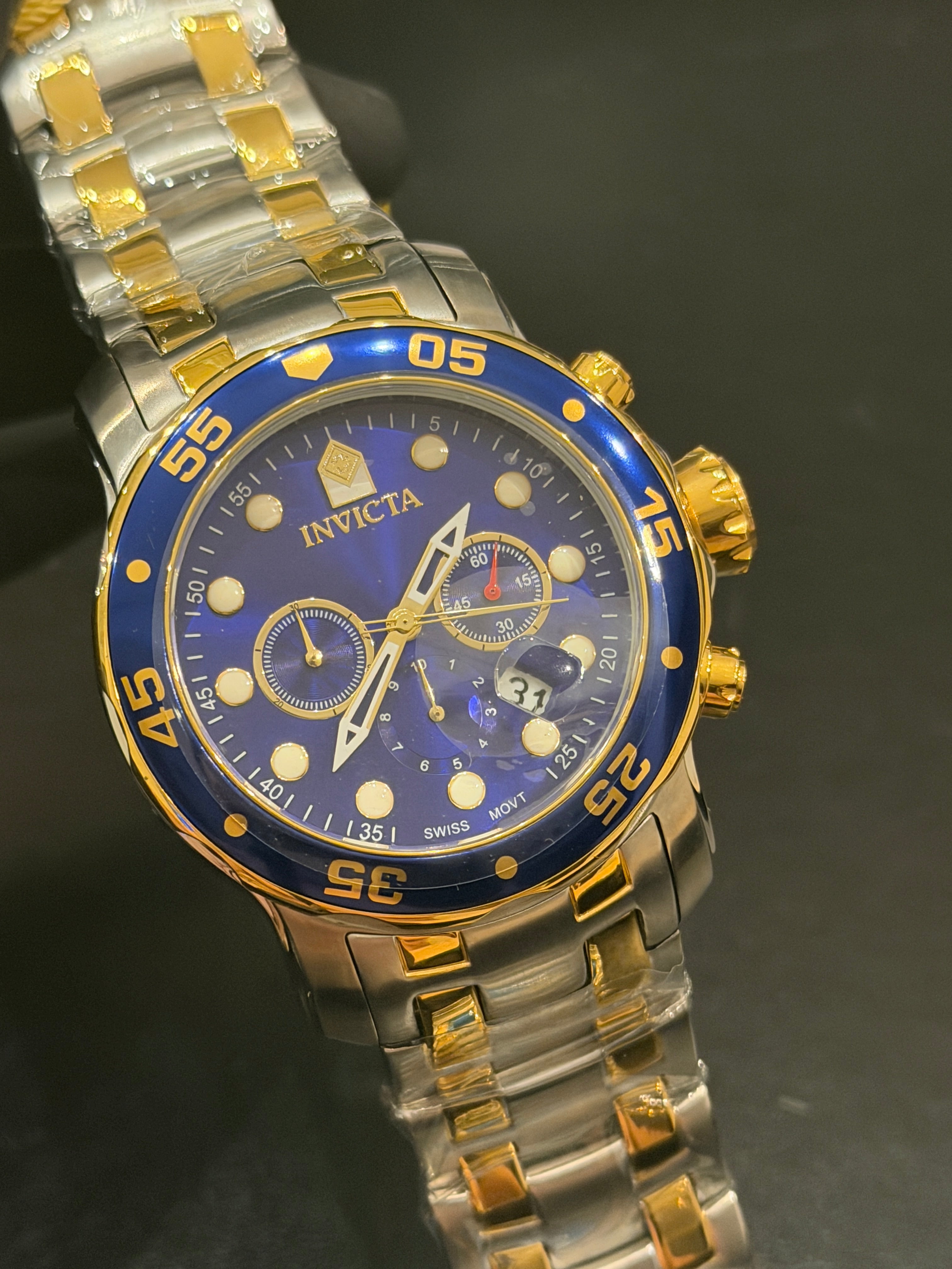 Relógio Invicta Linha Premium Gold Automático – Caixa Dourada | Design Exclusivo