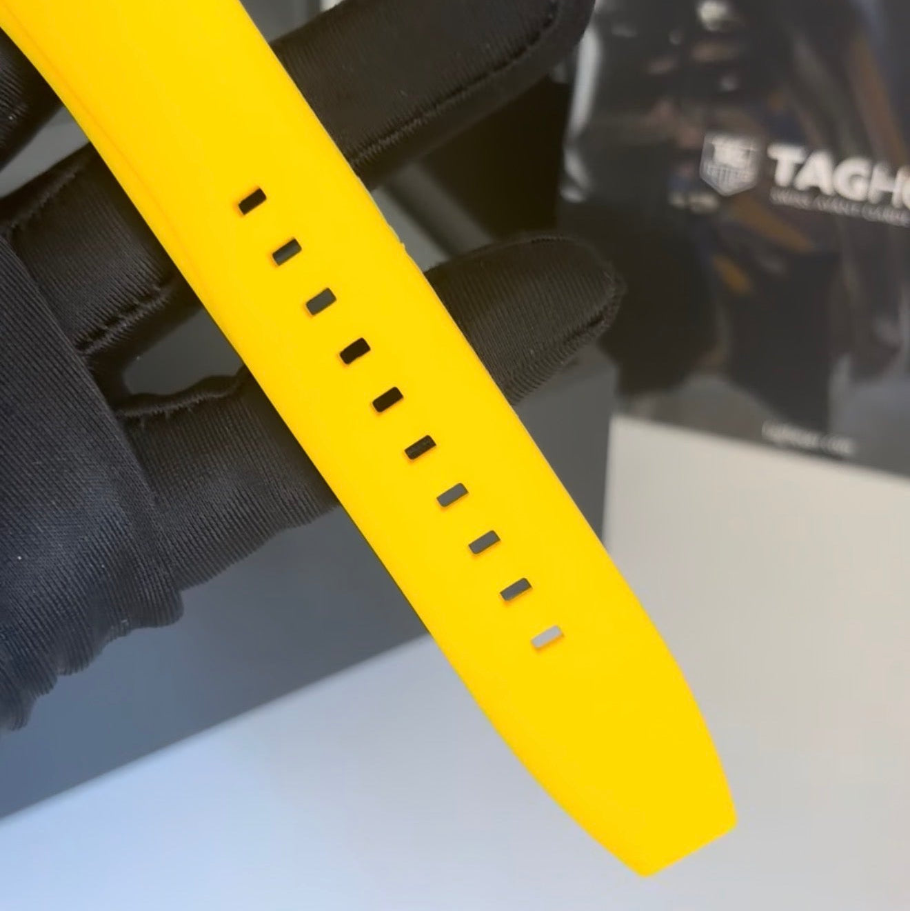 TAG Heuer Formula 1 Senna – Chronograph – Quartzo – DLC Preto – Pulseira Borracha Amarela – 43mm | Premium AAA+