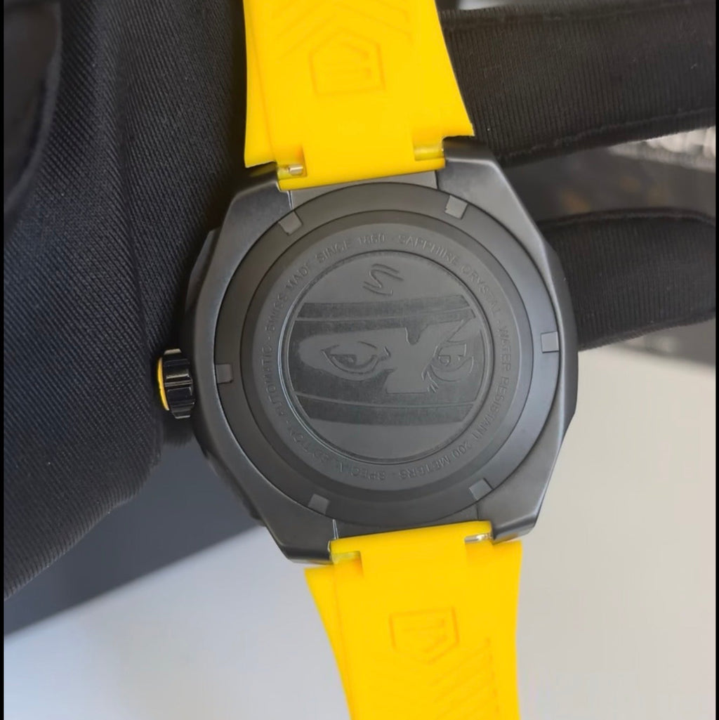 TAG Heuer Formula 1 Senna – Chronograph – Preto – Pulseira Borracha Amarela – 43mm | Premium AAA+