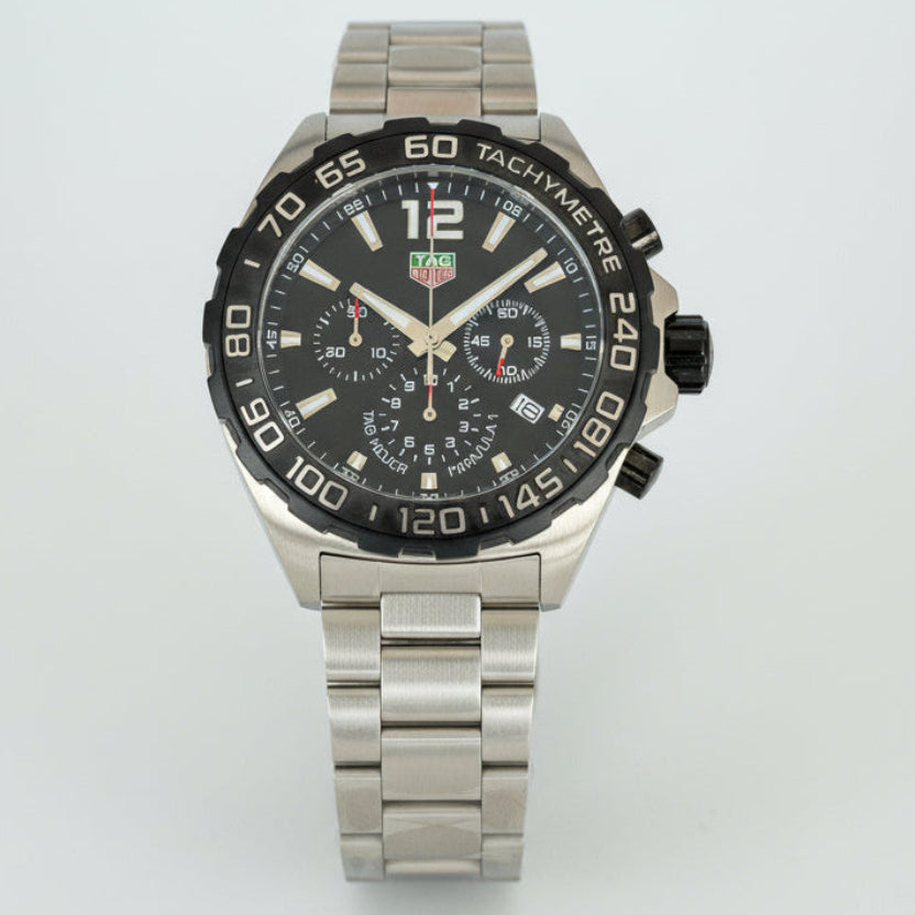 TAG Heuer Formula 1 – Cronógrafo Funcional – 43mm - Vidro Safira - Quartzo - Aço 904l