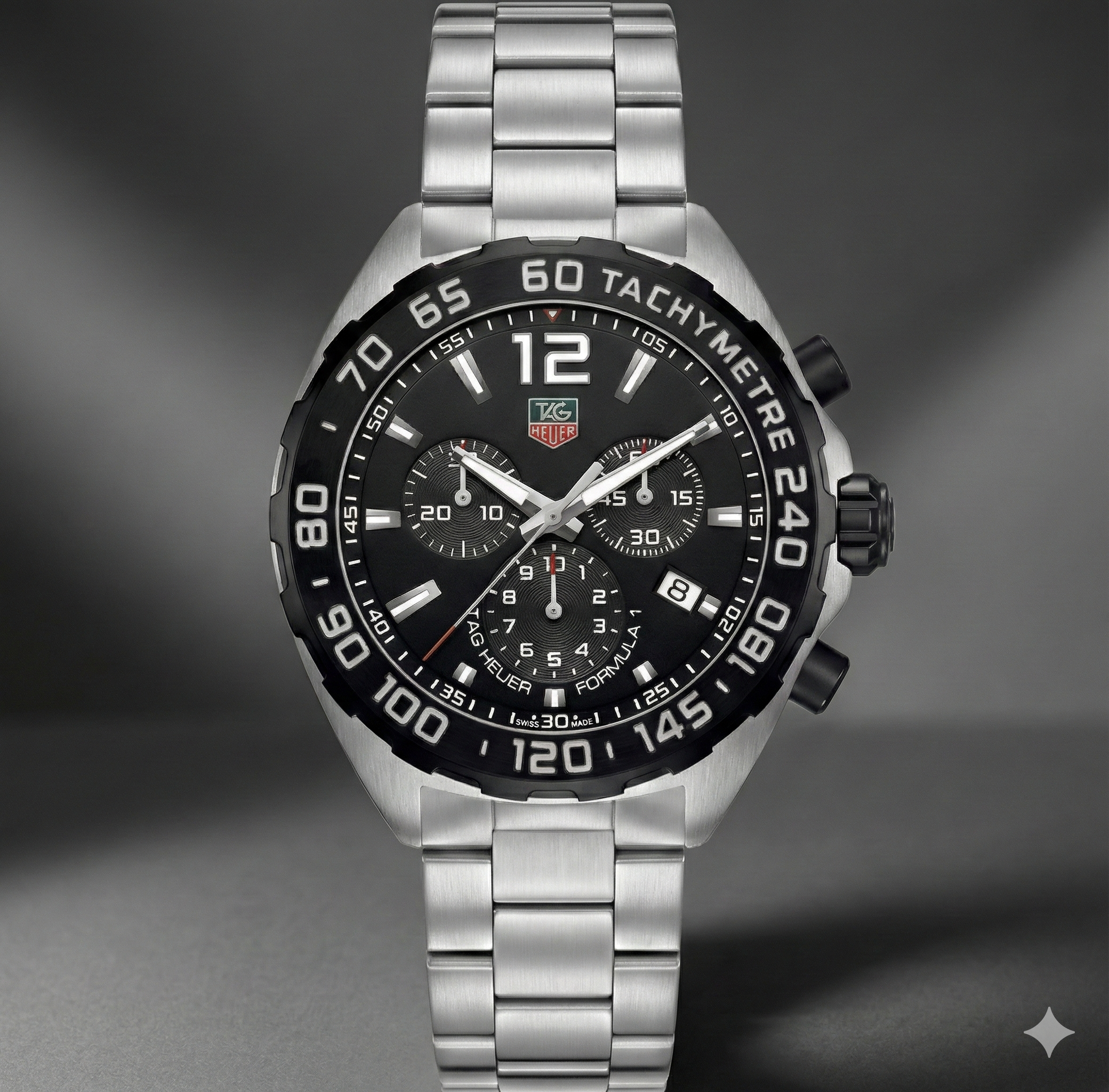 TAG Heuer Formula 1 – Cronógrafo Funcional – 43mm - Vidro Safira - Quartzo - Aço 904l