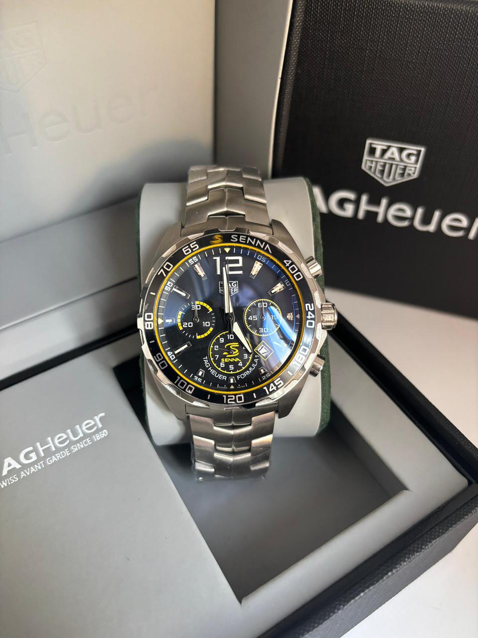 Relógio Tag Heuer Senna 43mm – Quartzo Premium AAA+ | Safira | Aço 904L