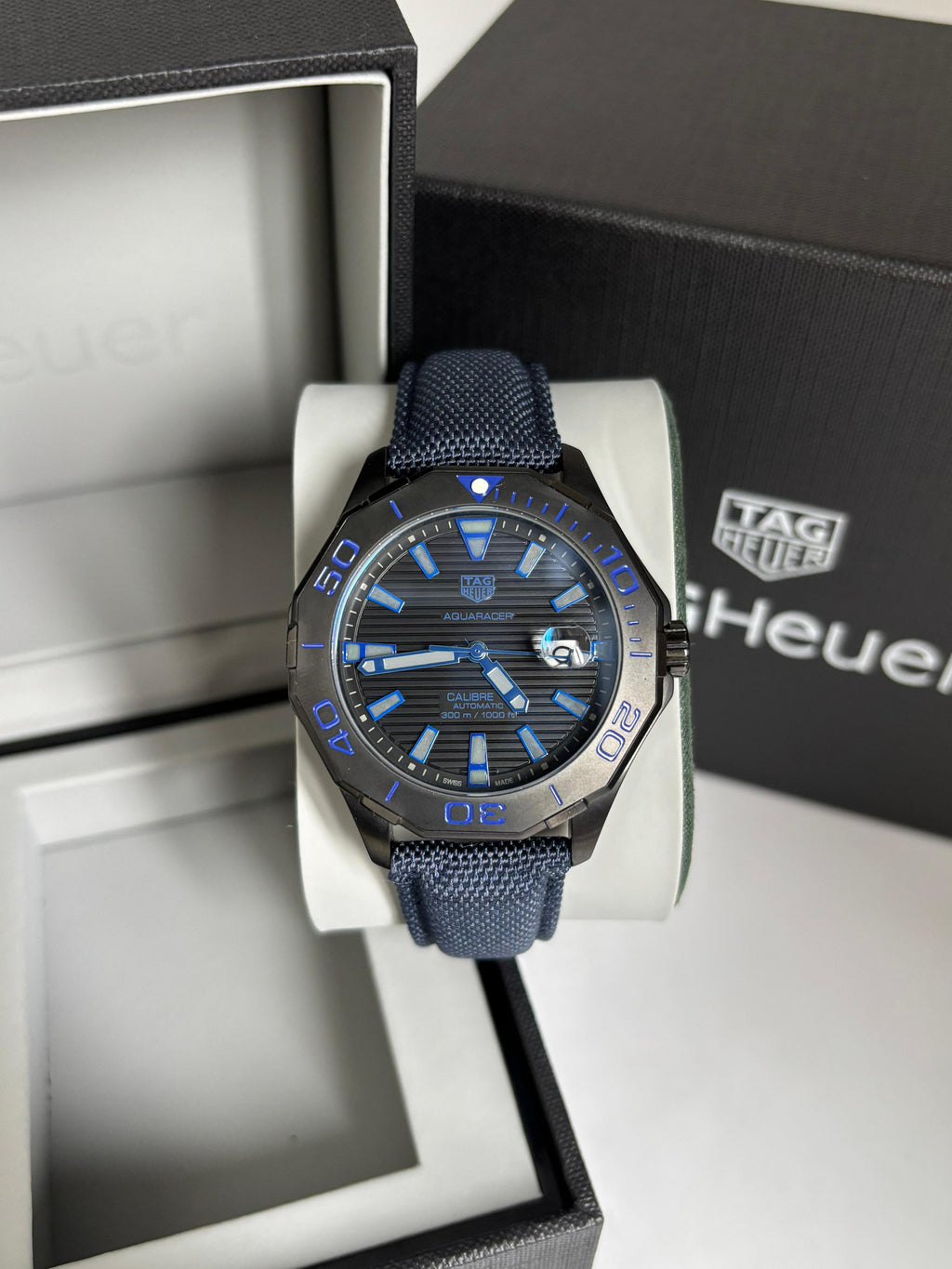 TAG HEUER AQUARACER AUTOMATIC AAA+ – EDIÇÃO PREMIUM BLACK & BLUE - AAA+