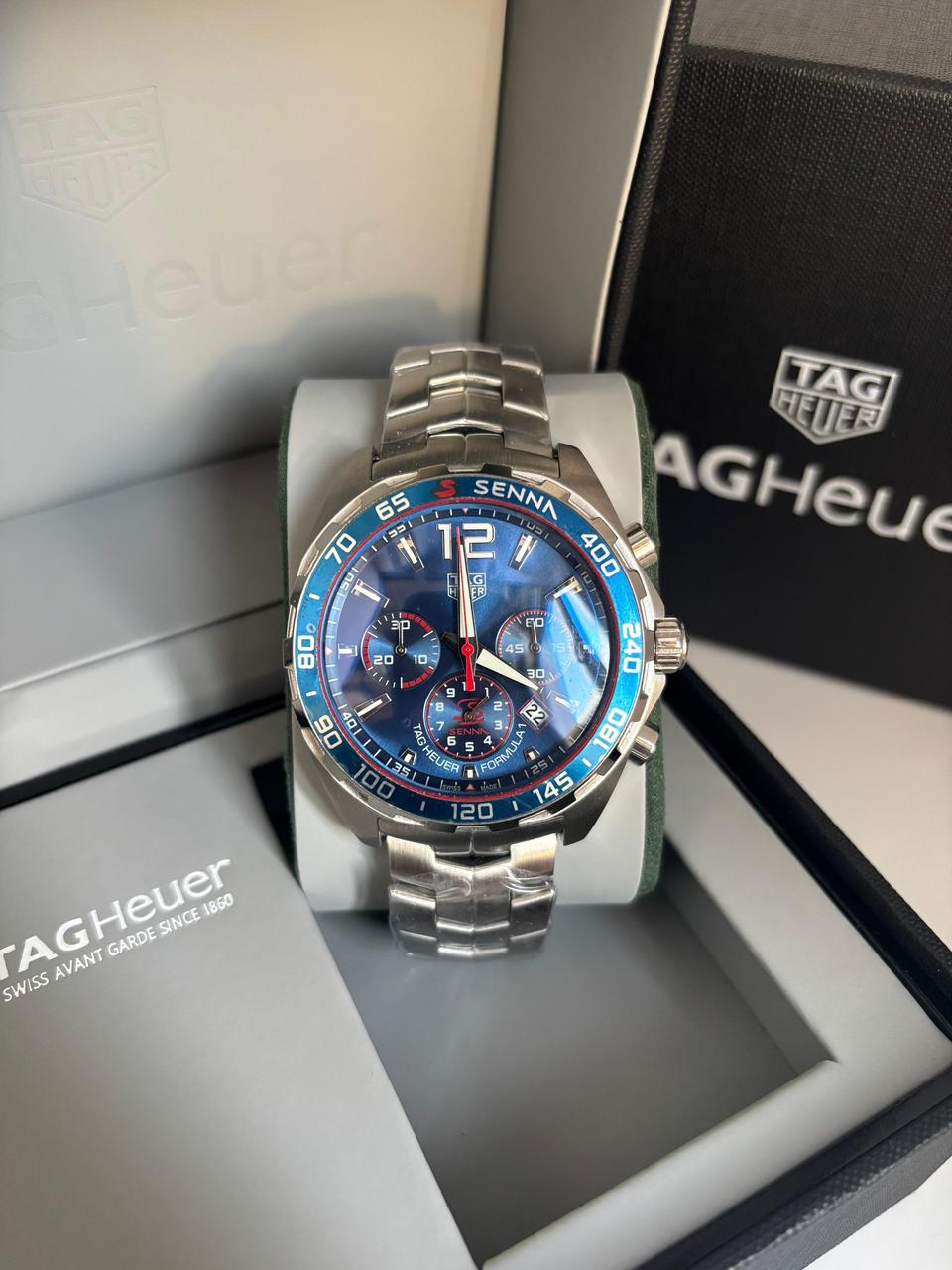 Relógio Tag Heuer Senna 43mm – Quartzo Premium AAA+ | Safira | Aço 904L
