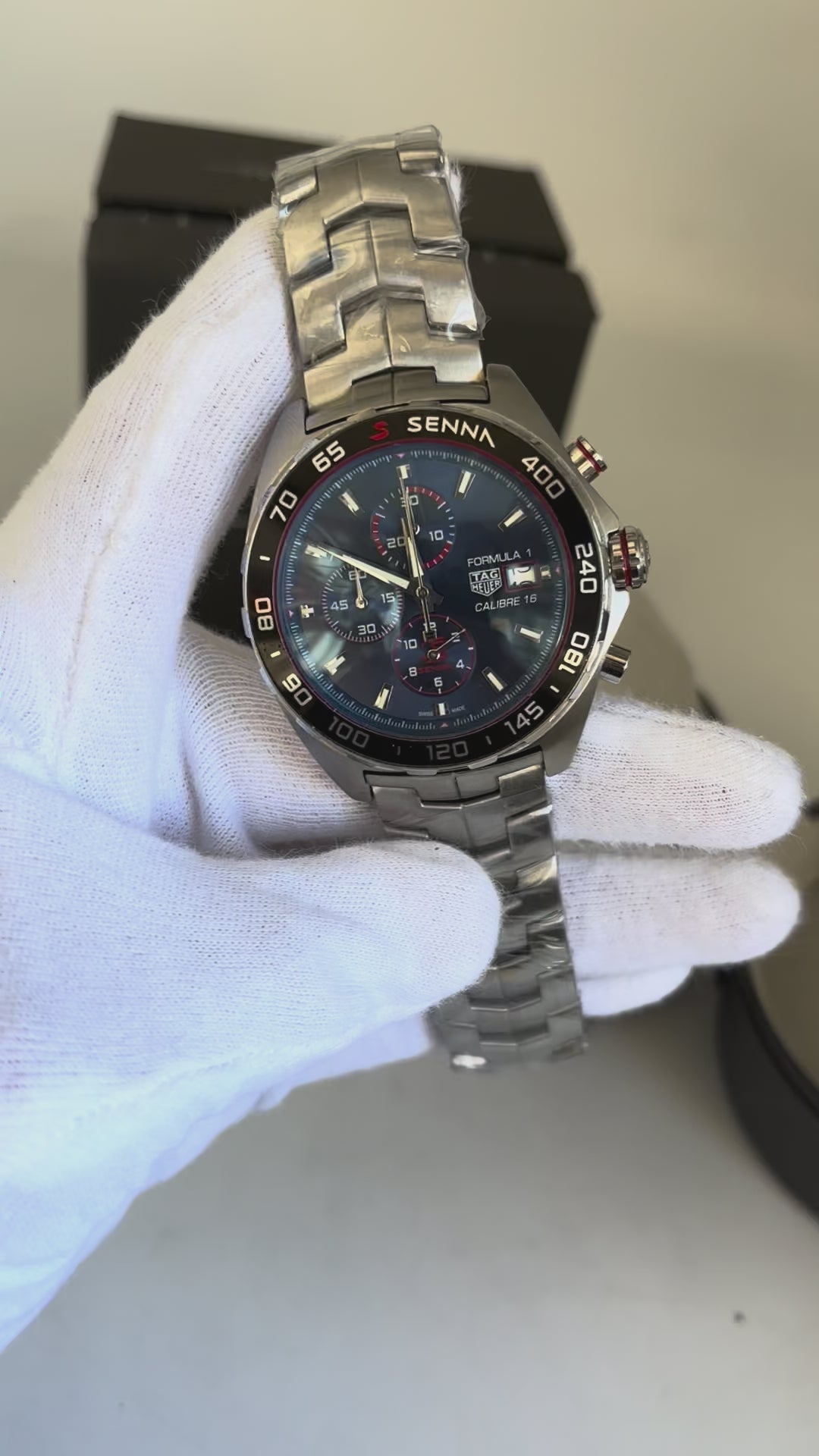 TAG Heuer Formula 1 Senna – Cronógrafo – Quartzo – Aço Inox – Vidro Safira – 43mm | Premium AAA+