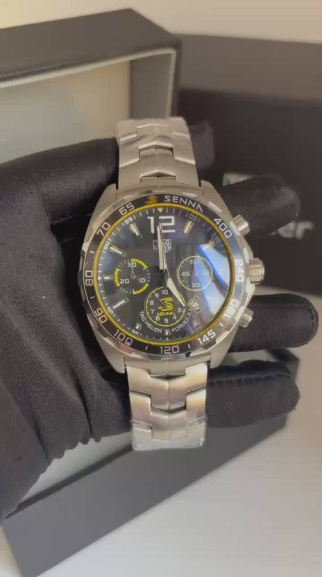 Relógio Tag Heuer Senna 43mm – Quartzo Premium AAA+ | Safira | Aço 904L