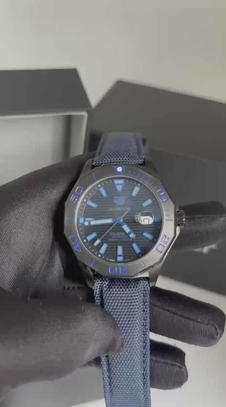 TAG HEUER AQUARACER AUTOMATIC AAA+ – EDIÇÃO PREMIUM BLACK & BLUE - AAA+